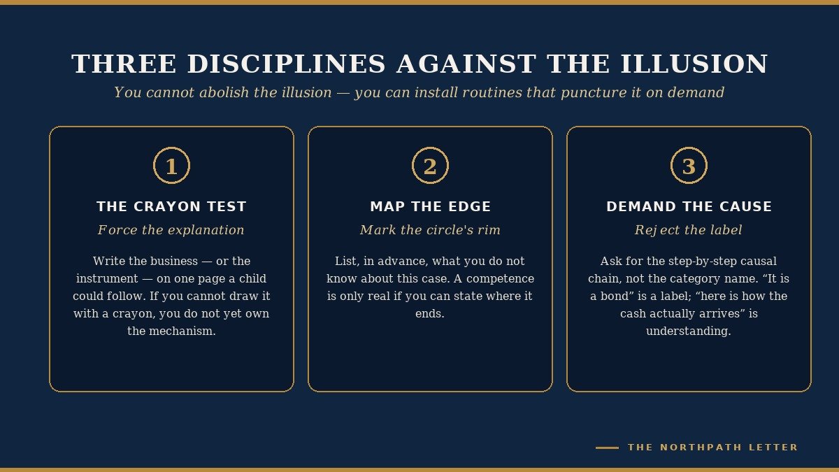 The Machine You Cannot Draw: The Illusion of Explanatory Depth 4 Three disciplines against the illusion of explanatory depth