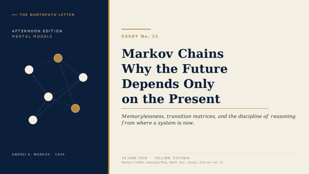 Markov Chains: Why the Future Depends Only on the Present 1 Markov chain cover: a network of states linked by transition arrows.